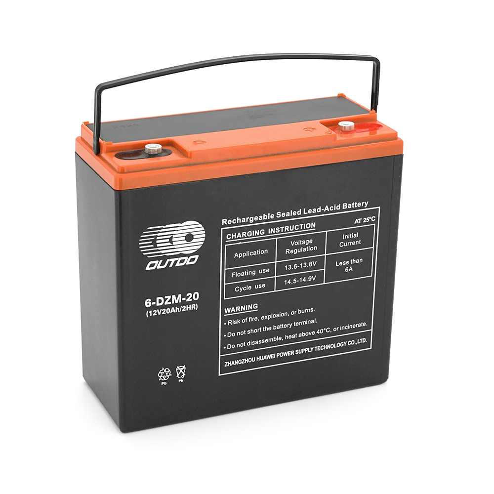 Мотоаккумулятор Мото OUTDO   6-DZM-20 GEL (12V 20A)( 180 х 78 х 170 )