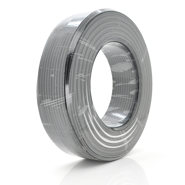 Кабель коаксіальний з живленням RITAR B100-RG690 + 2x0.5mm2 ССА, 1,02 мм.CU, 64x0.12m CCA жовтий екран, 75 Ом, FPE, оболонка 6,91мм чорний PVC, бухта 100м Q4