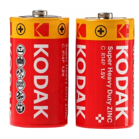 Батарейка сольова KODAK Extra Heavy Duty R14, 2шт в блістері, ціна за блістер