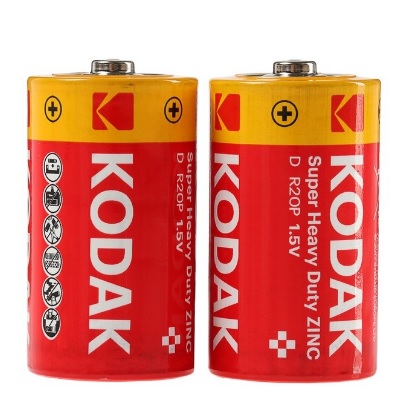 Батарейка сольова KODAK Extra Heavy Duty R20, 2шт в shrink, ціна за shrink