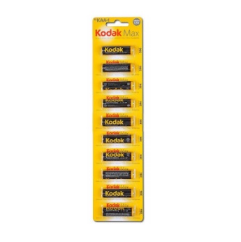Батарейка лужна KODAK MAX LR6, 10шт в блістері, ціна за блістер
