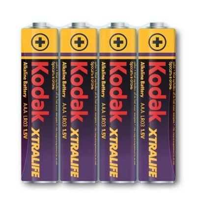 Батарейка лужна KODAK XTRALIFE LR03, ААА, 4шт в shrink, ціна за shrink