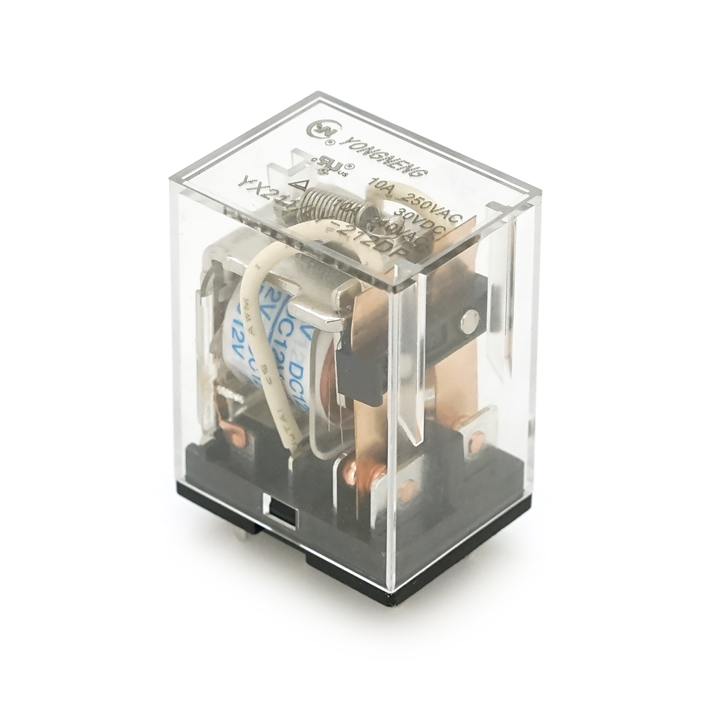 Реле YX211/LY-212DP. power relay, DC12V 10A 30VDC 250VAC 30*20*27mm