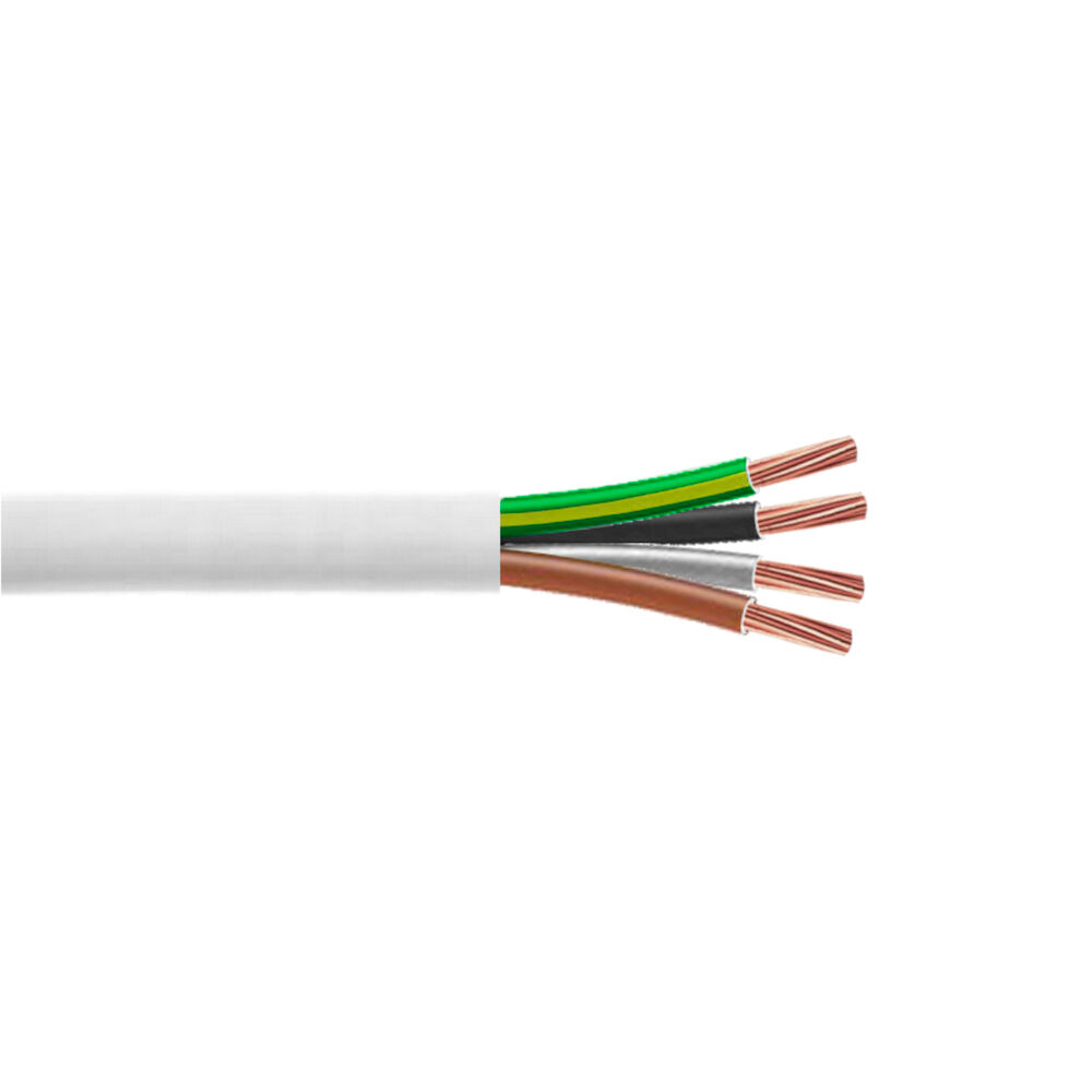 Кабель Одескабель H05VV-F 4G0,75 білий, ціна за метр