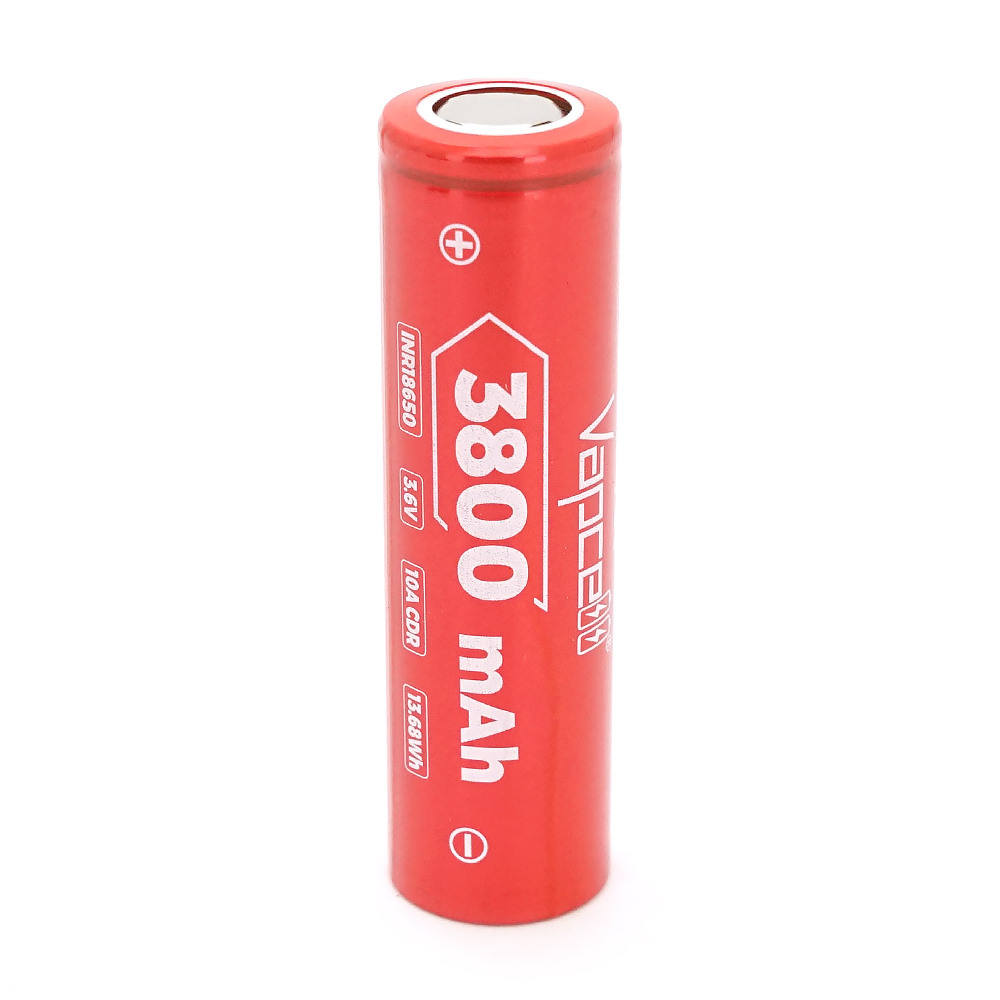 Акумулятор 18650 Li-Ion Vapcell INR18650 F38, 3800mah, 10A, 4.2/3.6/2.5V