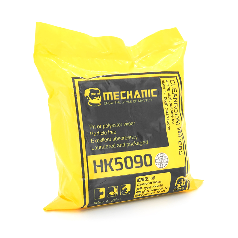 Серветки MECHANIC NK-5090 12 дюймів (30*30 см), мікрофібра антистатична, для електронної техніки, 50 шт