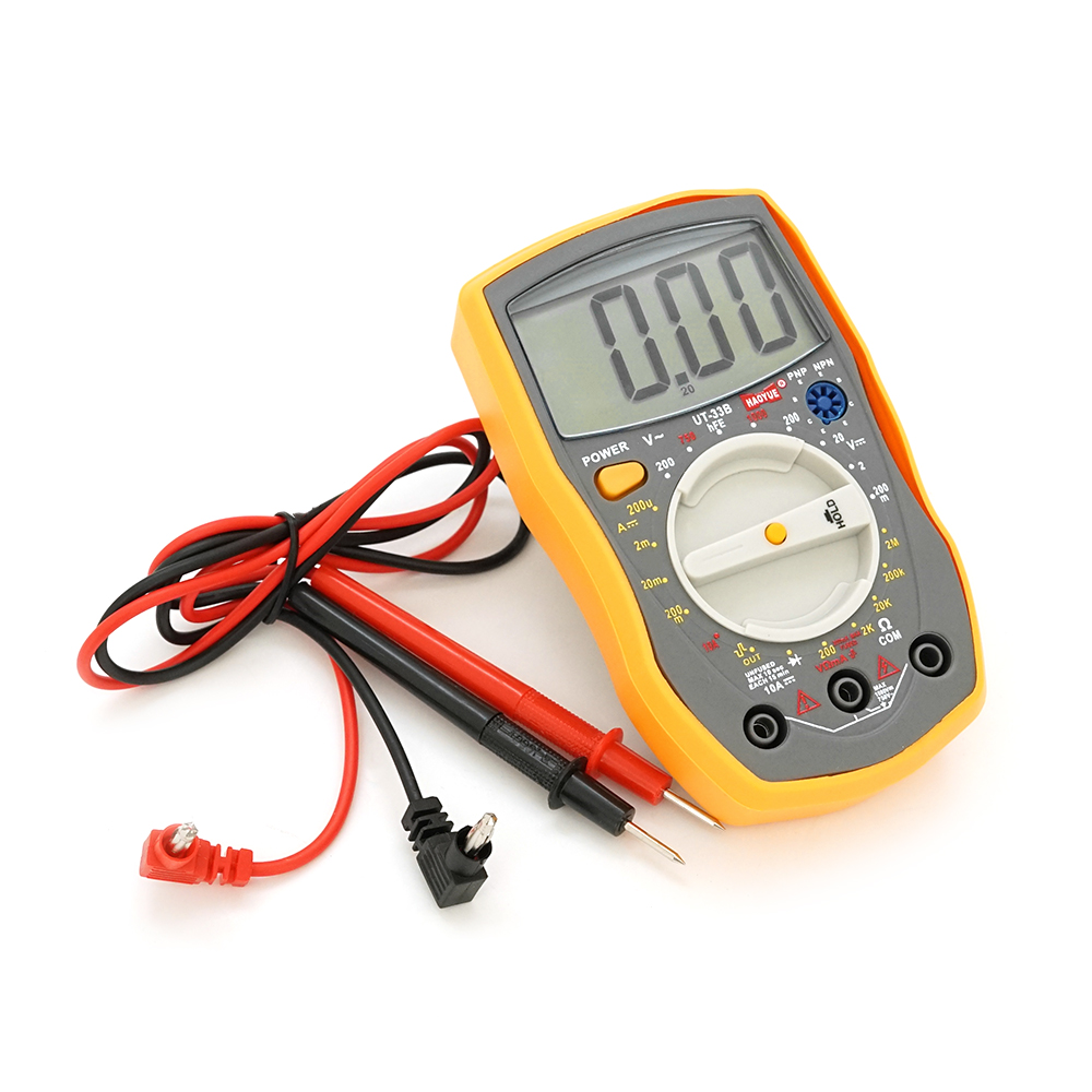 Мультиметр HAOYUE DT-33B Вимірювання: V (AC/DC), A (AC/DC), Ω. Функції: продзвонювання, тест діодів.