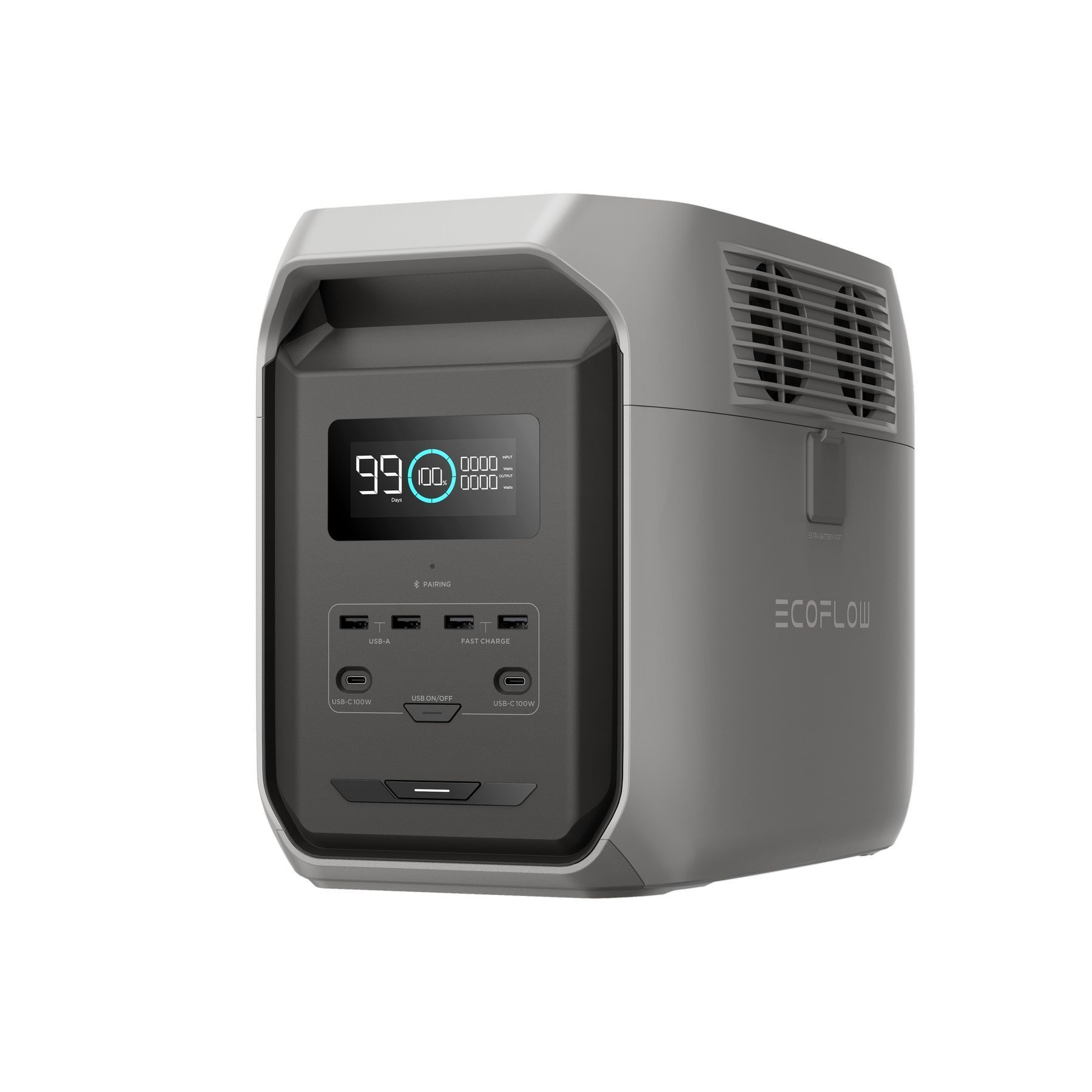 Портативна зарядна станція EcoFlow DELTA 3 1500 (ємність 1536 Вт·год), 3000 циклів, потужність 1800 Вт (пікова 3600 Вт), 400*211*281 мм, вага 16.5кг.