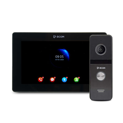Комплект відеодомофон+відеопанель BCOM BD-770FHD Black Kit ( 7