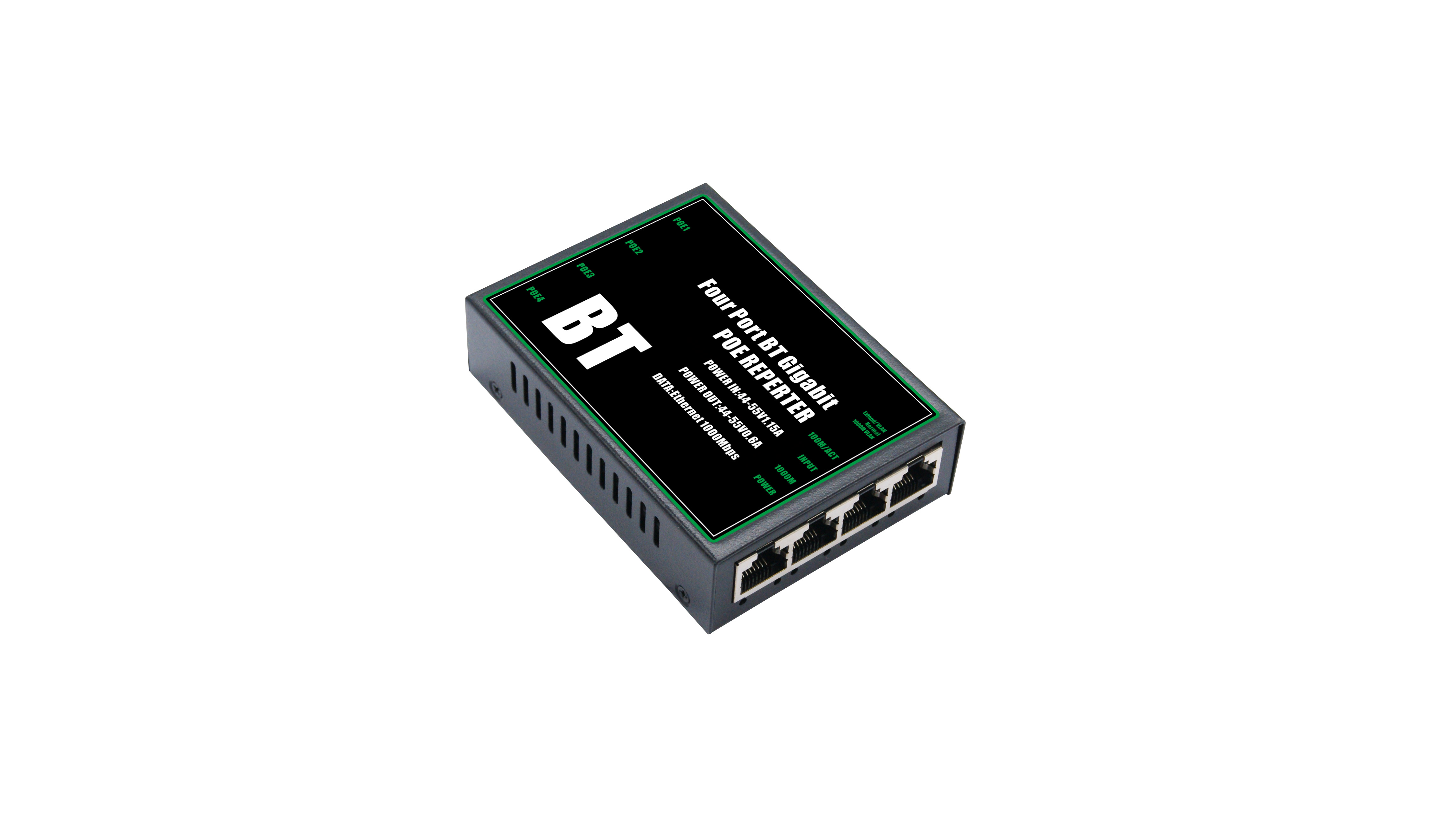 POE подовжувач-ділитель RITAR 1/4 ( 1 Вх -4 Вих 1000Mpbs POE ) 44-55V- 80W