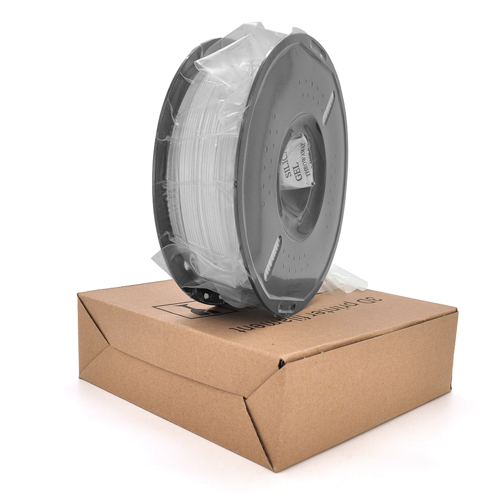 Пластик для 3D-принтера PETG Basic 1.75 мм. Котушка 200×65 мм. 1кг. Температура друку: 230-260°C. Колір: Білий