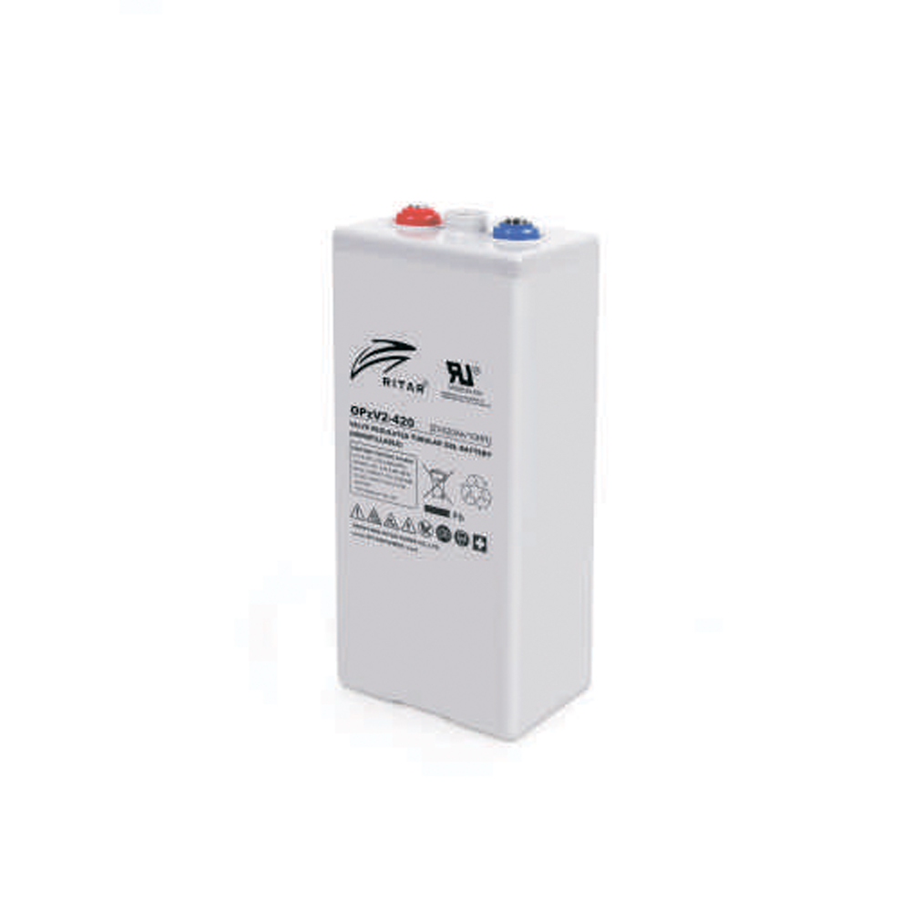 Акумуляторна батарея RITAR OPzV 2-420, Gray Case, 2V 420.0Ah (1200 С) (145х206x470(505)), 32 кг