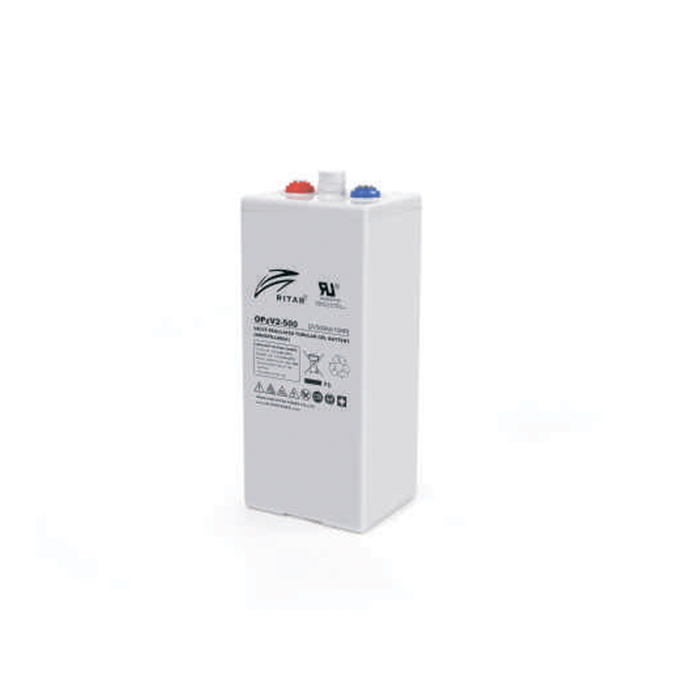 Акумуляторна батарея RITAR OPzV 2-490, Gray Case, 2V 490.0Ah (1200 С) (166х206x470(505)), 38 кг.