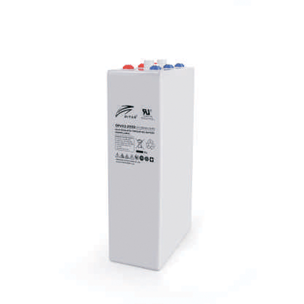Акумуляторна батарея RITAR OPzV 2-2000, Gray Case, 2V 2000.0Ah (1200 С) (399х214x770(805)), 140 кг.