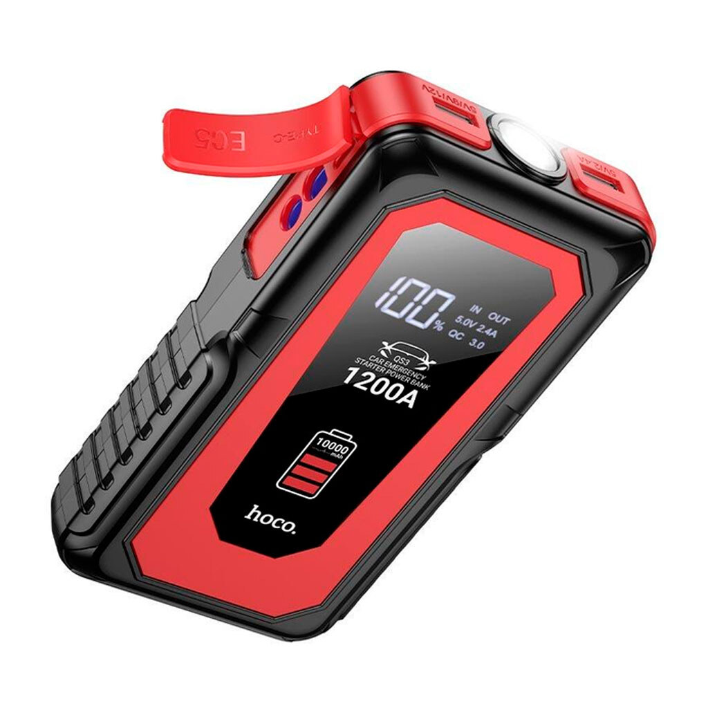 Пусковий прилад для акумулятора автомобіля JUMP STARTER HOCO QS3, Power Bank 10000mAh, Box