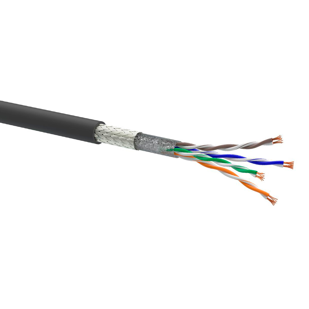 Кабель Одескабель КГПВсОшвс-ВП (100) 4*2*AWG26/19 (S/UTP-cat.5Е-SL patch), CU, спеціальний компаунд на основі PVC, екран. багатожильний, 305м.