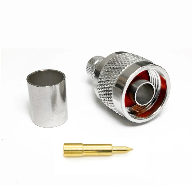 Разъем N Type Male под обжим на кабель RG-8/RG-213/LMR400/SYV-50-7/7D-FB цена за 1 шт