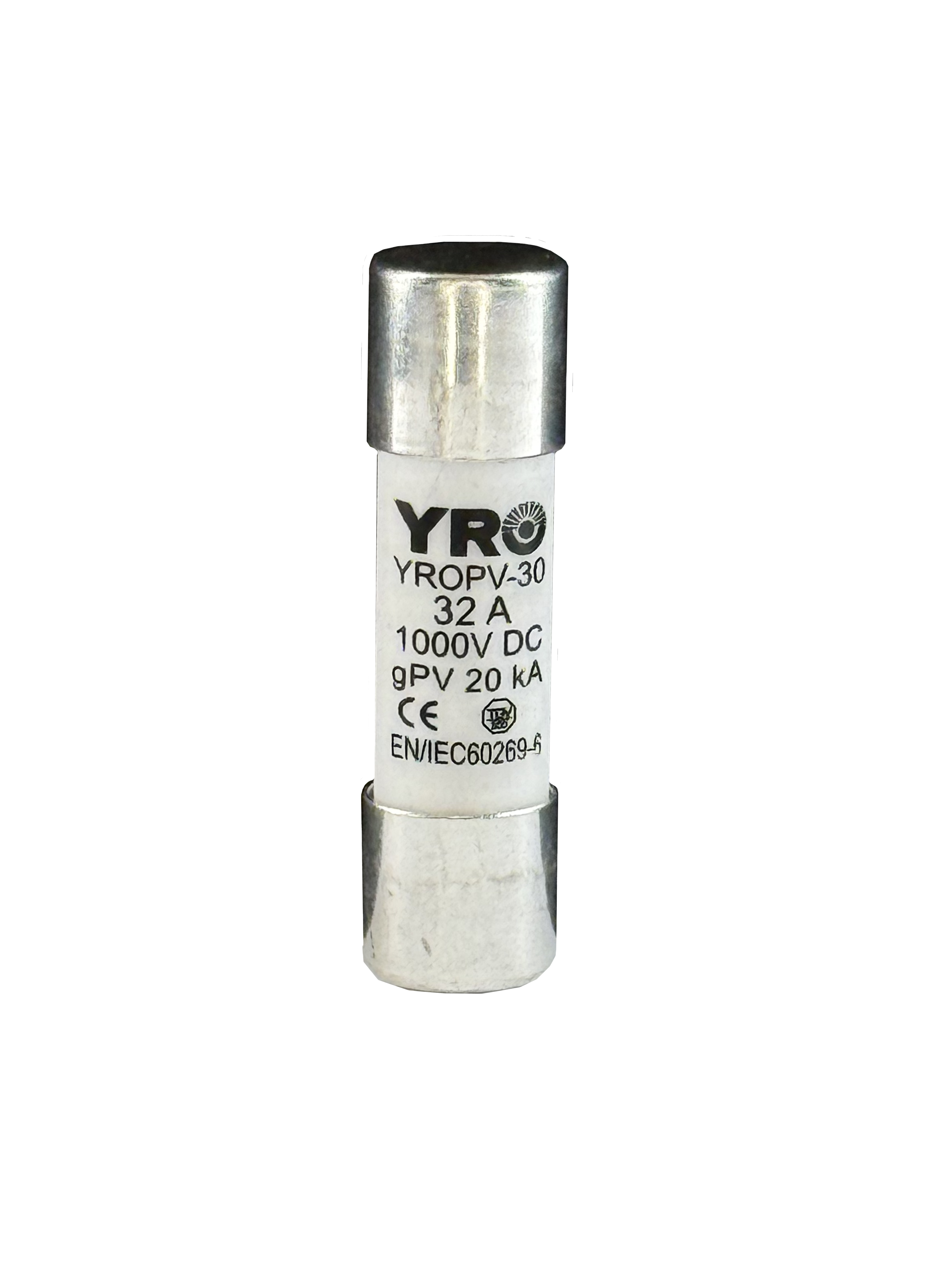 Плавкий запобіжник YROPV-30, 32A, 1000Vdc, 10×38mm, постійна напруга, 10 штук в упаковці, ціна за 1 штуку