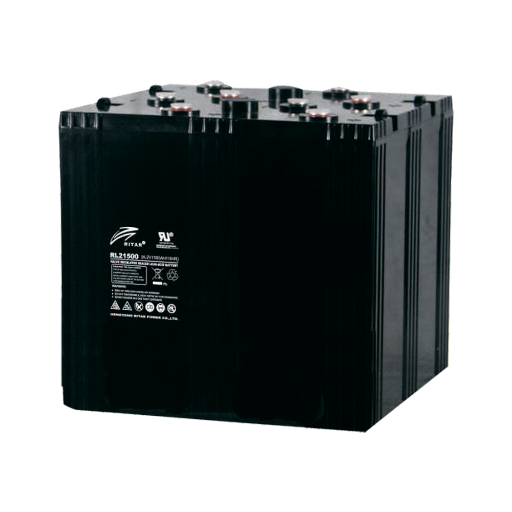 Акумуляторна батарея AGM RITAR RL2-1500, Black Case, 2V 1500.0Ah, (355х337x330(342)), 80 кг.