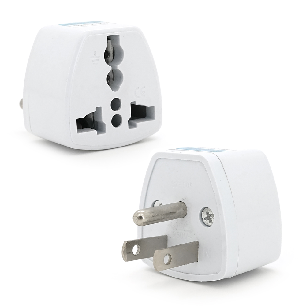Перехідник на євророзетку TEFAL US White, 3pin, 250V, 10A, в упаковці 20 штук, ціна за штуку, Q1000