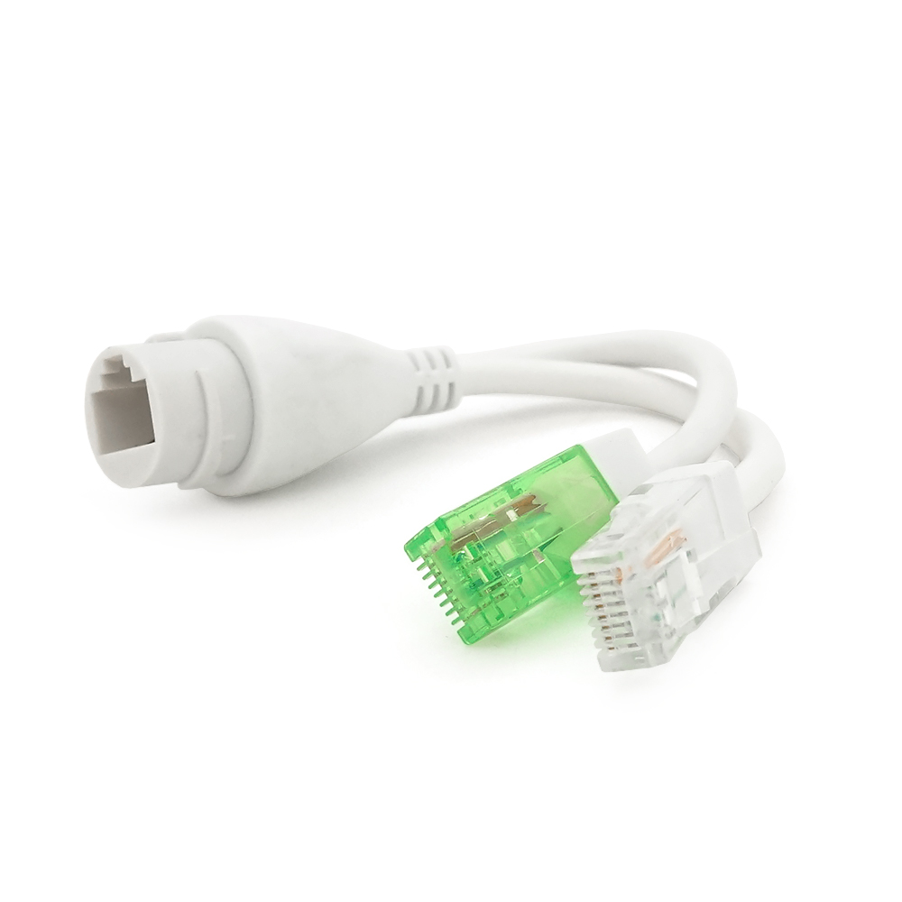 Розгалужувач RJ45 8P8C мама/2 Х тата RJ45 для розгалуження кабелю, білий, 8см Q100