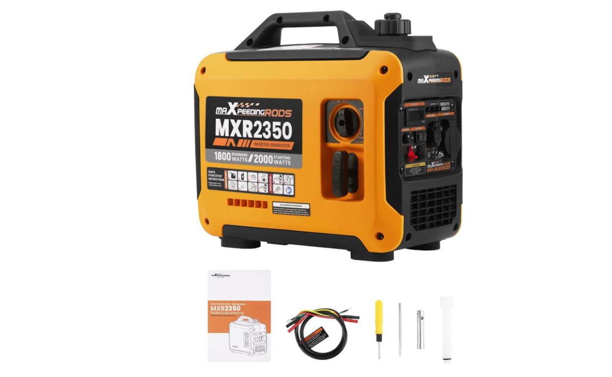 Генератор інверторний БЕНЗИНОВИЙ MXR2350 (2 kW), однофазний, 220V, 50Hz, об'єм бака 2.4л, ручний запуск