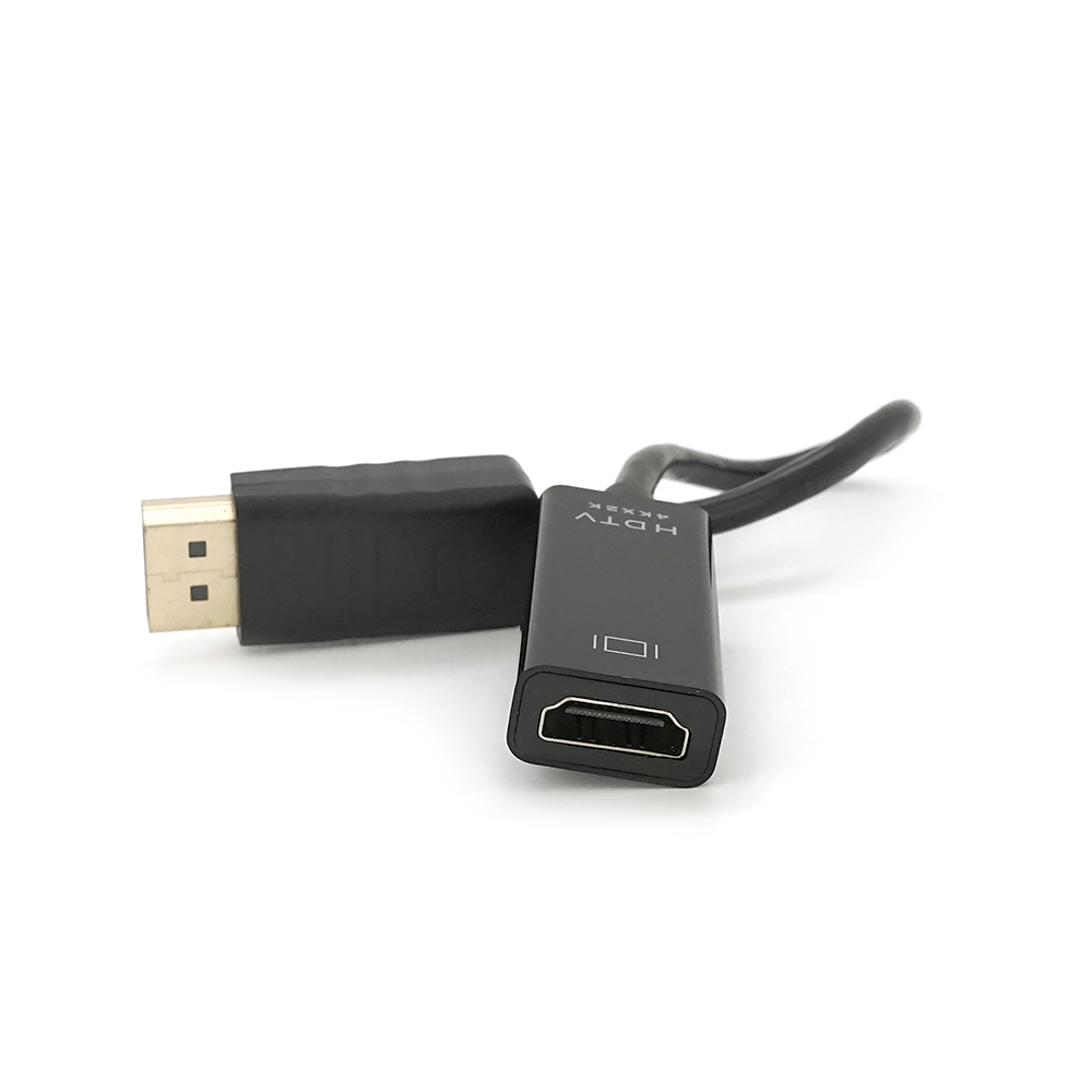Конвертер Display Port (тато) на HDMI(мама) 30cm, Black, 4K/2K, Пакет