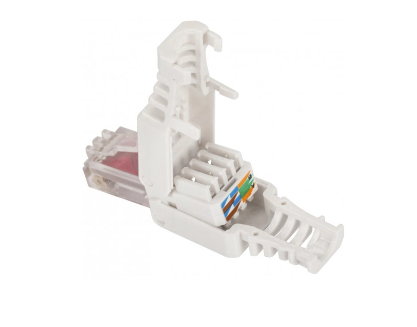 Конектор RJ-45 швидкого монтажу 8P8C UTP Cat-5 (розбірний, безінструментальний) білий, ціна за 1 шт.