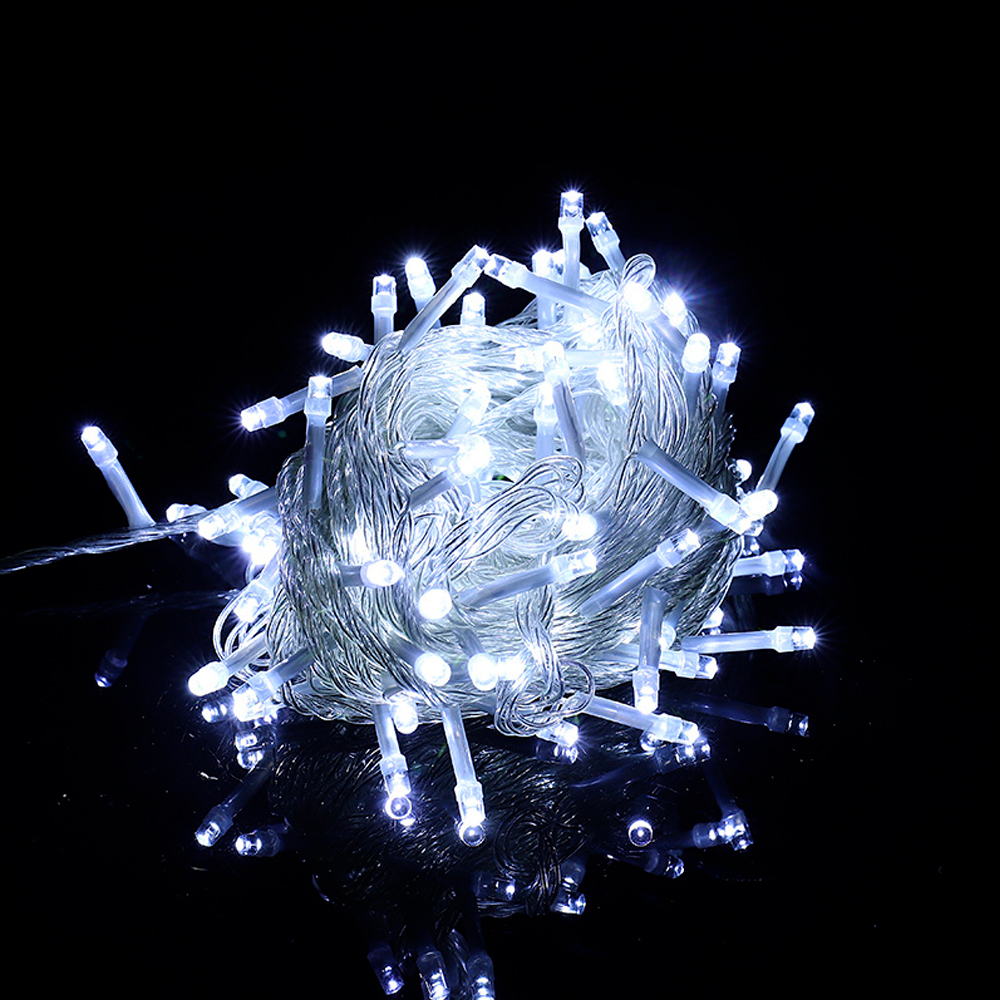 Гірлянда 300LED (Діод) White, 30 метрів, 8 режимів, прозора ізоляція