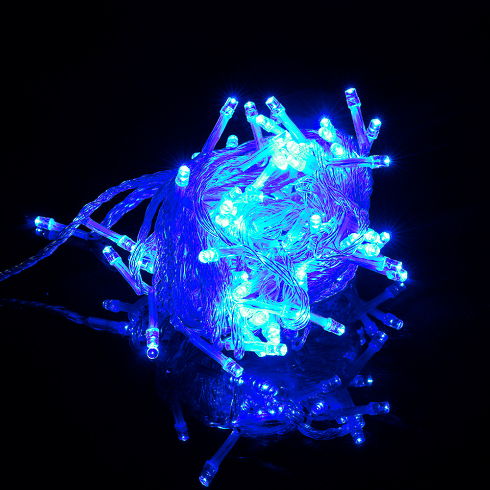 Гірлянда 300LED (Діод) Blue, 30 метрів, 8 режимів, прозора ізоляція