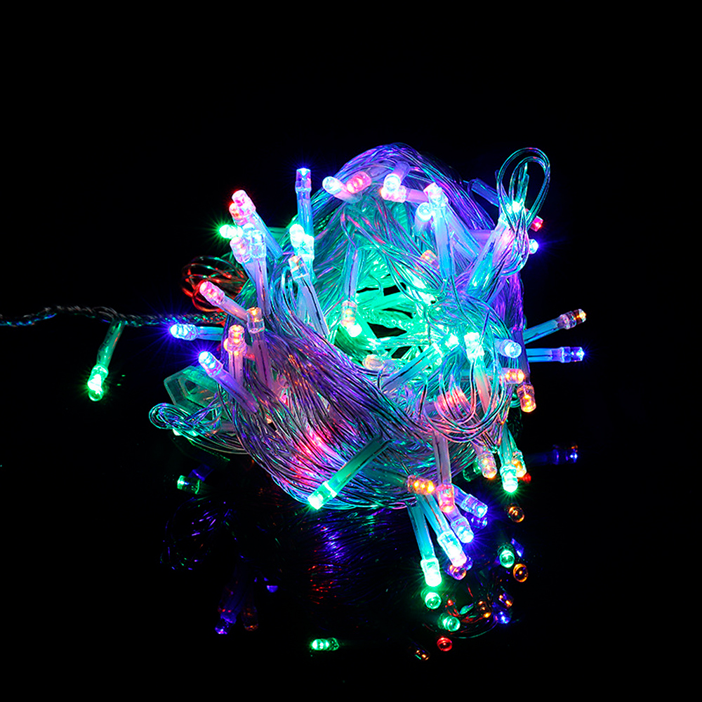Гірлянда 200LED (Діод) Mix Color, 20 метрів, 8 режимів, прозора ізоляція