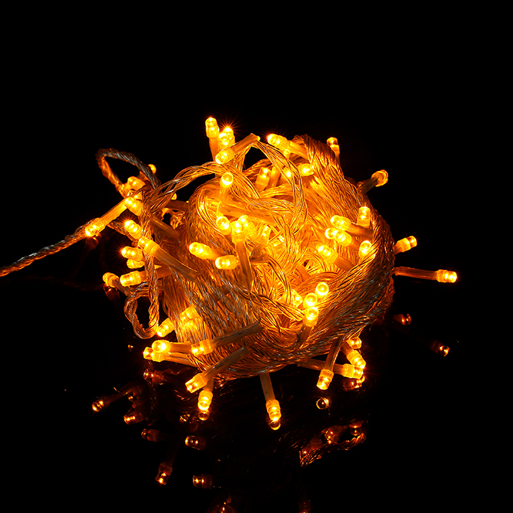 Гірлянда 300LED (Діод) Yellow, 30 метрів, 8 режимів, прозора ізоляція