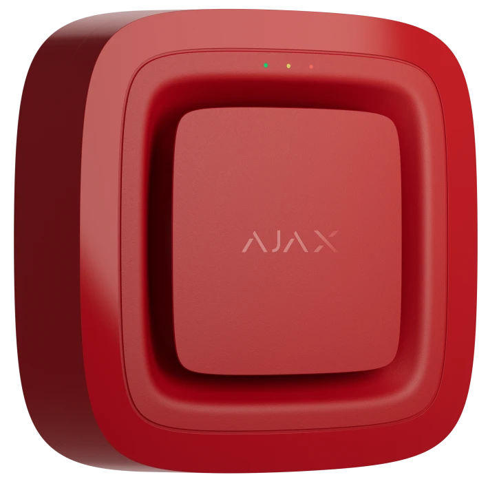 Бездротовий звуковий адресний пожежний оповіщувач Ajax EN54 FireProtect (Sounder) Jeweller Red