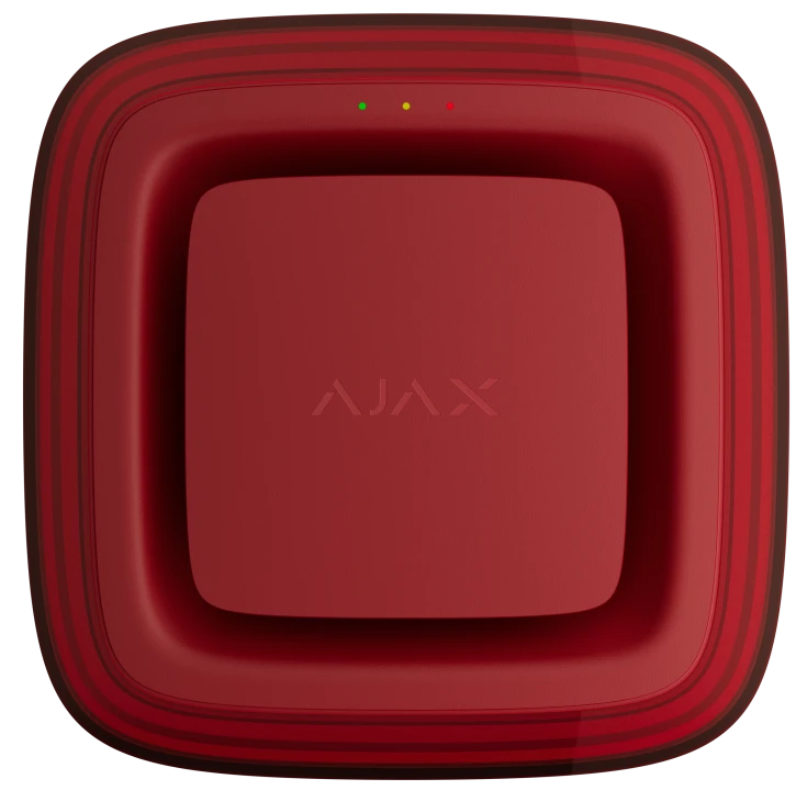 Бездротовий світлозвуковий адресний пожежний сповіщувач Ajax EN54 FireProtect (Sounder/VAD) Jeweller Red