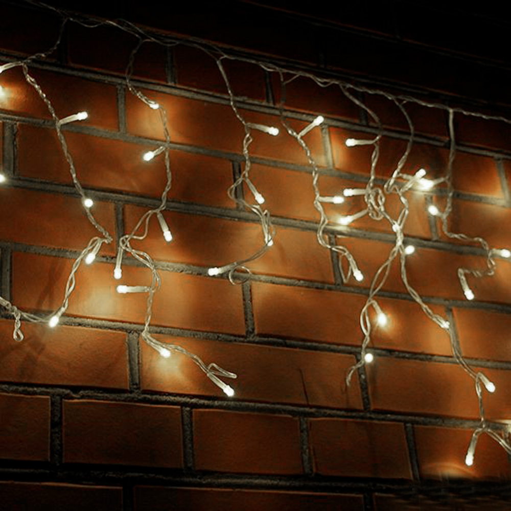 Гірлянда 96LED (Бахрома) White Hot, 5х0, 4м, 24 смуги, 8 режимів, прозора ізоляція