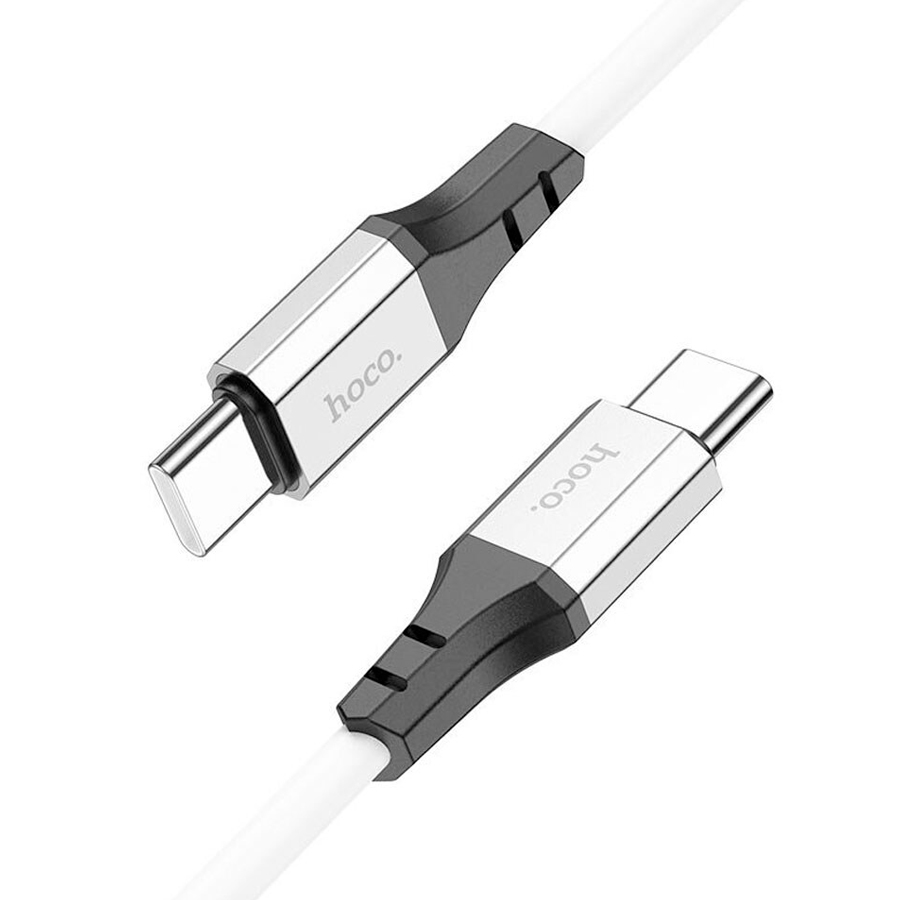 Кабель Hoco X86 silicone, C-Type C, 60W, White, довжина 1м, BOX
