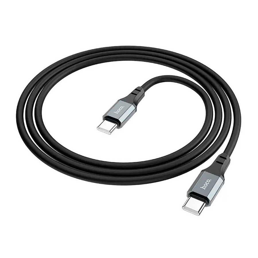 Кабель Hoco X86 silicone, C-Type C, 60W, Black, довжина 1м, BOX