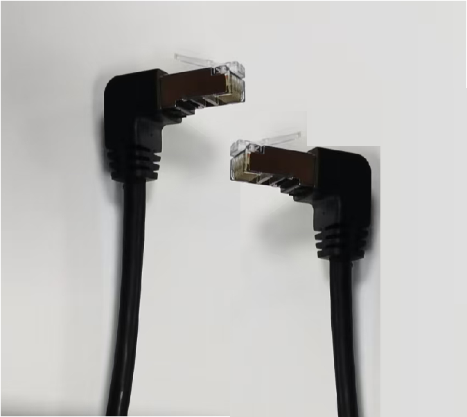 Патч-корд литий UTP, RJ45(кутовий/кутовий), неекранований, UTP5e 0.93m,patch D=4.9mm AWG26 2x90°  CU,чорний, Q200