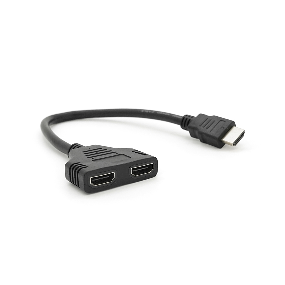 Розгалужувач HDMI 1=>2 порти, 1080P, кабель 30см, OEM