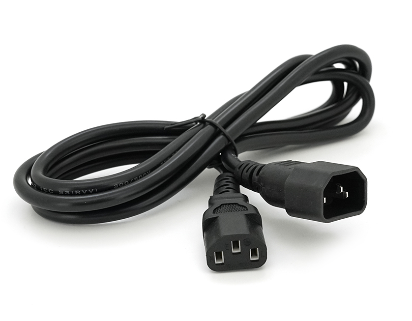 Кабель живлення вторинний PC-monitor 1.8m, CCA, 1.5mm, 3pin, IEC C13-C14, Q250, Black, OEM