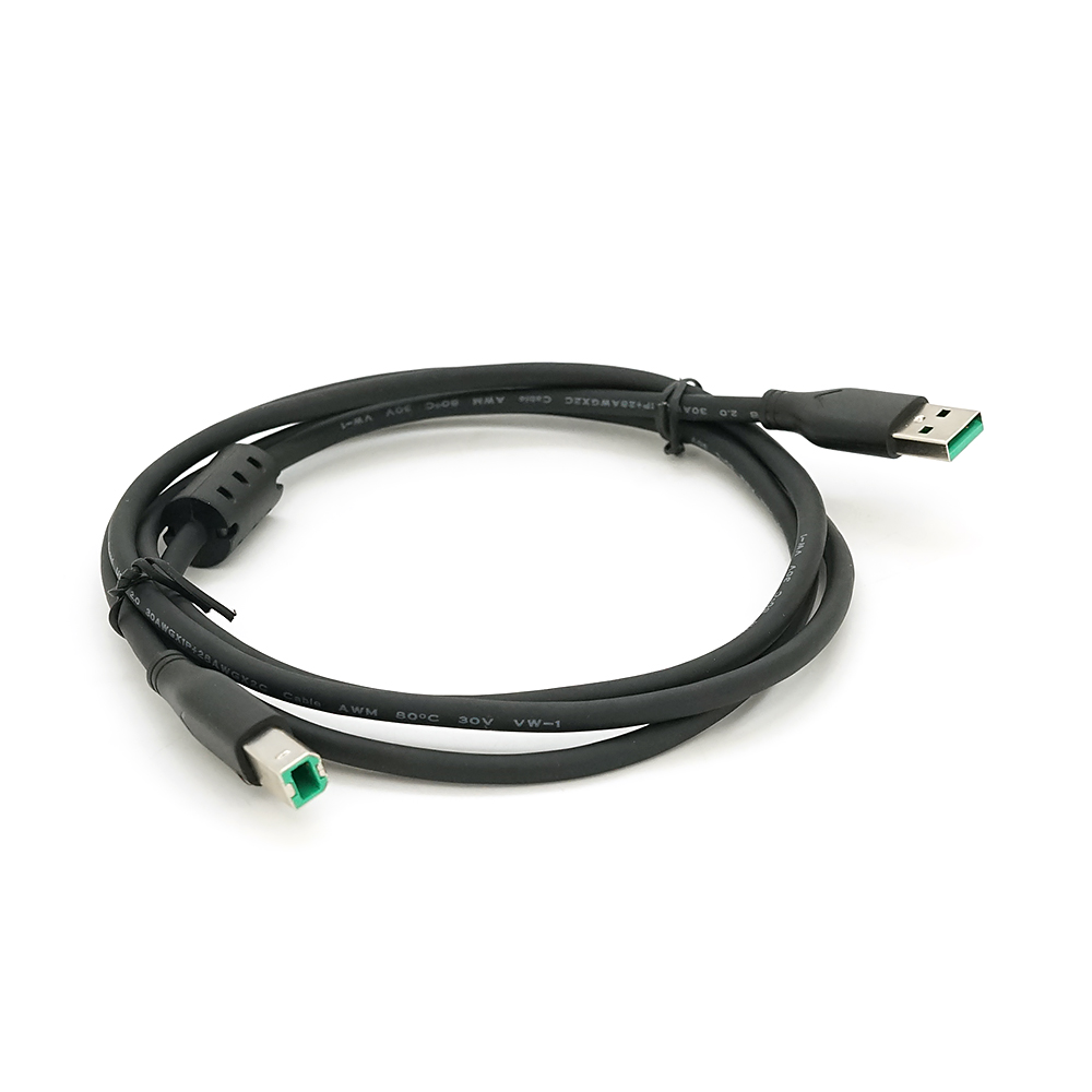 Кабель USB 2.0 VegGieg AM/BM, 1.5m, 1 ферит, Black, Q120