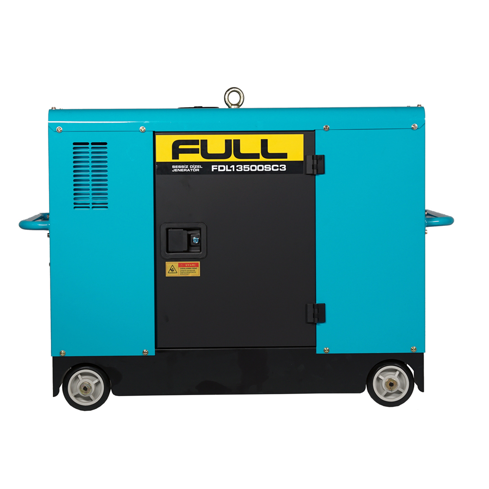 Генератор дизельний FULL FDL13500SС3, 3-фазний 230/400V, 50Hz, 13.75kVA/11kW, бак 55 л, витрата 3,5 л/год, пуск: стартер, 1160x675x945 мм, 295 кг