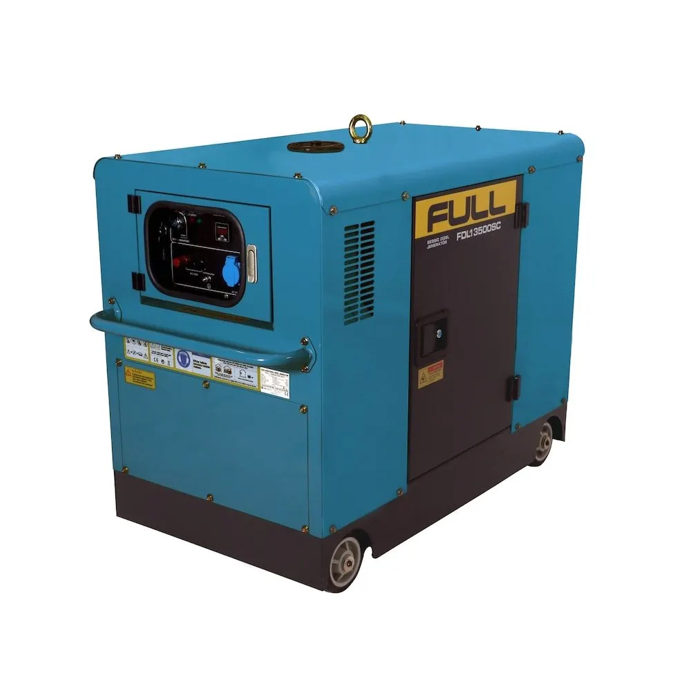Генератор дизельний FULL FDL13500SС, 1-фазний 230V, 50Hz, 13.75kVA/11kW, бак 55 л, витрата 3,5 л/год, пуск: стартер, 1160х675х945 мм, 295 кг