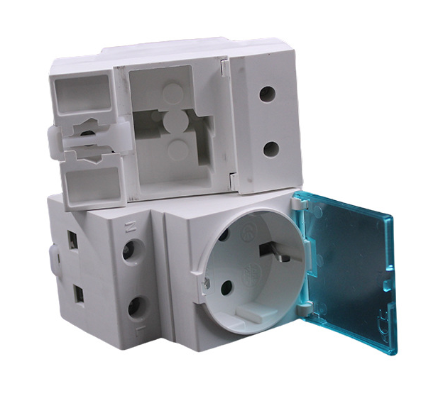 Модульна розетка PT-316С на DIN-рейку, 250V/10-16A, з кришкою та заглушкою, 45*78.5*63mm