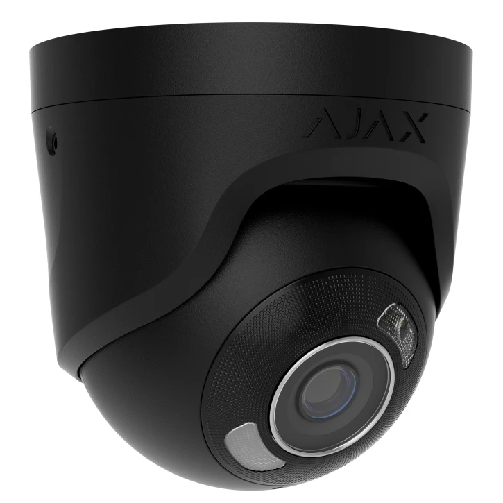 8 Mp IP охоронна відеокамера з гібридним підсвічуванням Ajax TurretCam HL (8 Mp/4 mm) Black