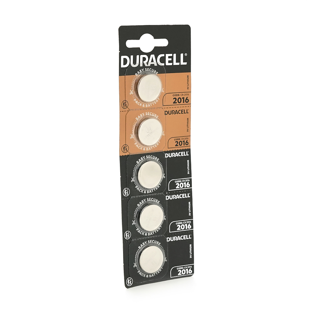 Батарейка літієва DURACELL DL2016, 5шт у блістері, ціна за блістер