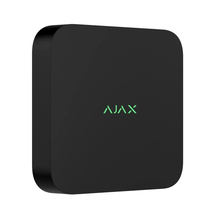 Мережевий відеореєстратор Ajax NVR DC (8ch) black, роздільна здатність до 4К, підтримка ONVIF/RTSP, декодування H.265/H.264, ємність до 16Тб