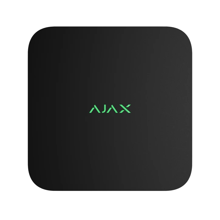 Мережевий відеореєстратор Ajax NVR DC (16ch) black, роздільна здатність до 4К, підтримка ONVIF/RTSP, декодування H.265/H.264, ємність до 16Тб