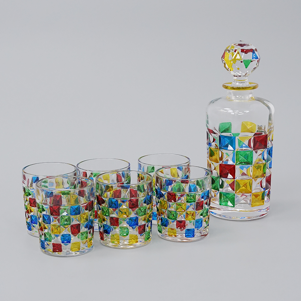 Набір для віскі 7 предметів, 6 склянок, пляшка