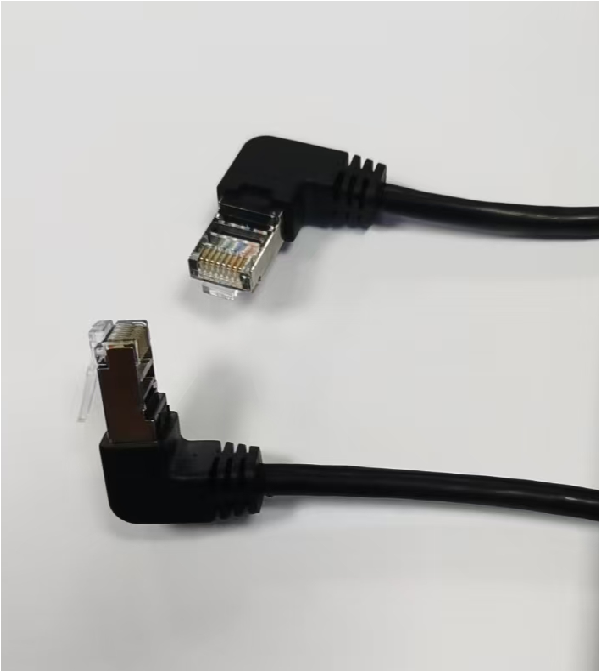 Патч-корд литий UTP, RJ45(прямий/кутовий), неекранований, UTP5e 0.29m,patch D=4.9mm AWG26 2x90°  CU,чорний, Q200